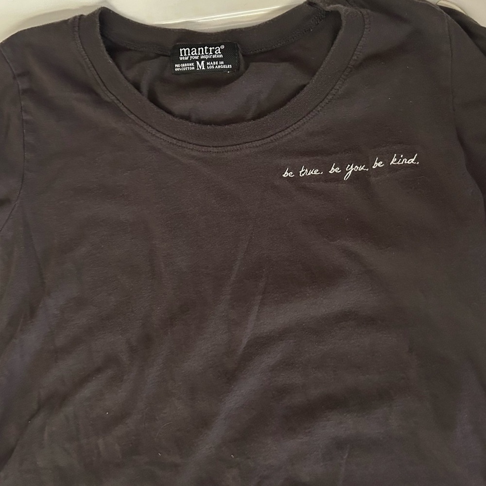 Women’s dark gray tshirt made by Mantra